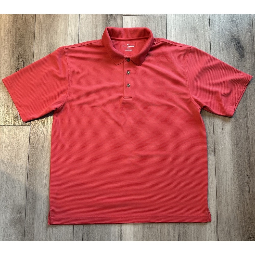 Grand Slam Men's Golf Polo Size XL Dark Pink Polyester Horizontal Ribbing